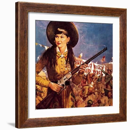 Sharpshooter Annie -- Annie Oakley and Her Gun-McConnell-Framed Giclee Print
