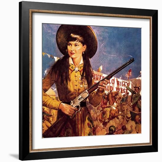 Sharpshooter Annie -- Annie Oakley and Her Gun-McConnell-Framed Giclee Print