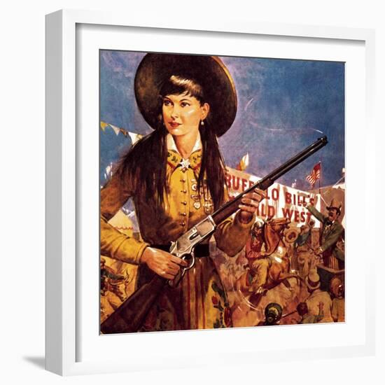 Sharpshooter Annie -- Annie Oakley and Her Gun-McConnell-Framed Giclee Print