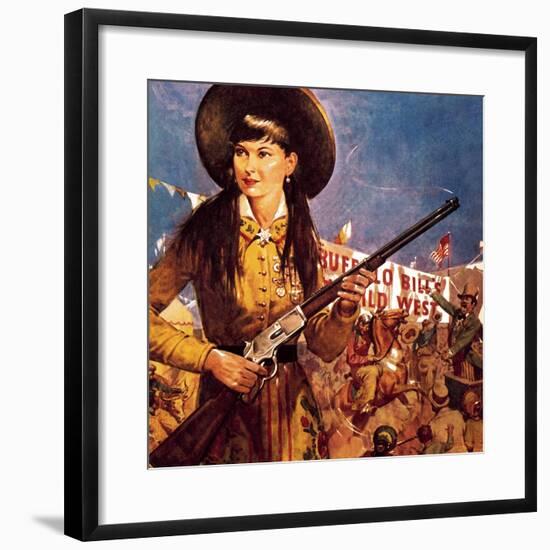 Sharpshooter Annie -- Annie Oakley and Her Gun-McConnell-Framed Giclee Print