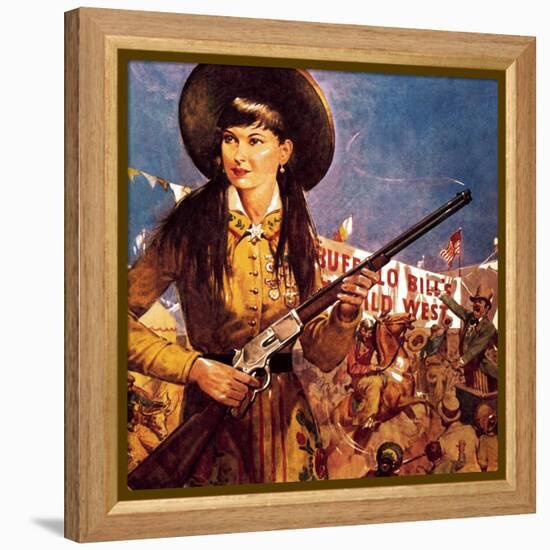 Sharpshooter Annie -- Annie Oakley and Her Gun-McConnell-Framed Premier Image Canvas