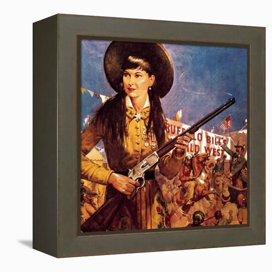 Sharpshooter Annie -- Annie Oakley and Her Gun-McConnell-Framed Premier Image Canvas