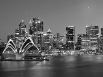 Australia, New South Wales, Sydney, Sydney Opera House, City Skyline at Dusk-Shaun Egan-Framed Premier Image Canvas