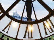 France, Paris, Musee D'Orsay, Giant Ornamental Clock and Basilique Du Sacre Coeur-Shaun Egan-Photographic Print