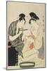 Shaving a Boy's Head, Edo Period, C.1801-Kitagawa Utamaro-Mounted Giclee Print