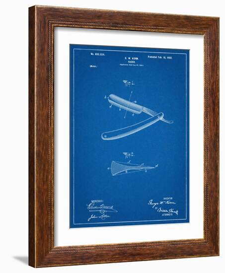 Shaving Razor Patent-null-Framed Art Print