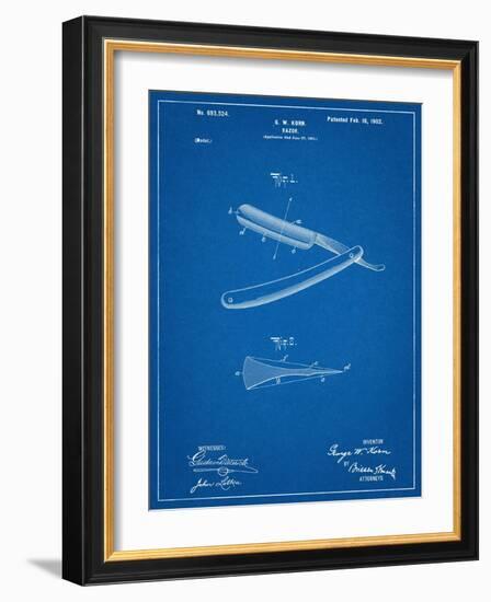 Shaving Razor Patent-null-Framed Art Print