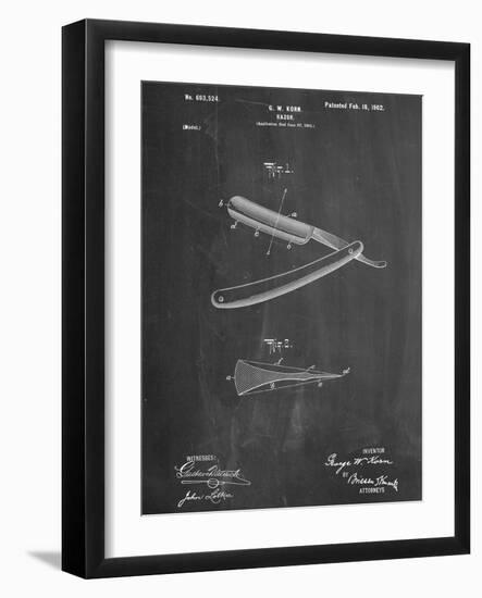 Shaving Razor Patent-null-Framed Art Print