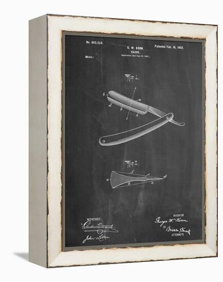 Shaving Razor Patent-null-Framed Stretched Canvas