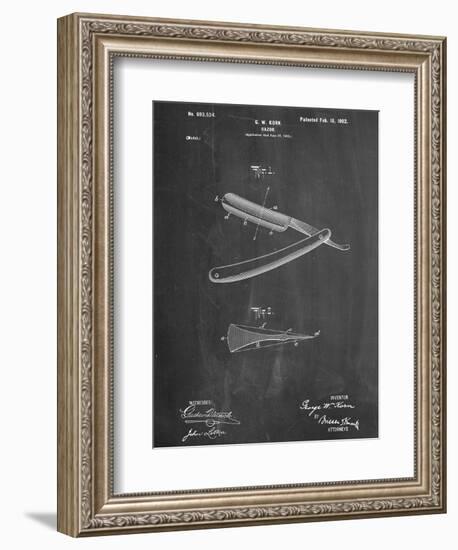 Shaving Razor Patent-null-Framed Art Print