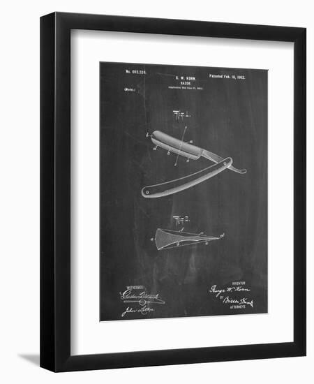 Shaving Razor Patent-null-Framed Art Print