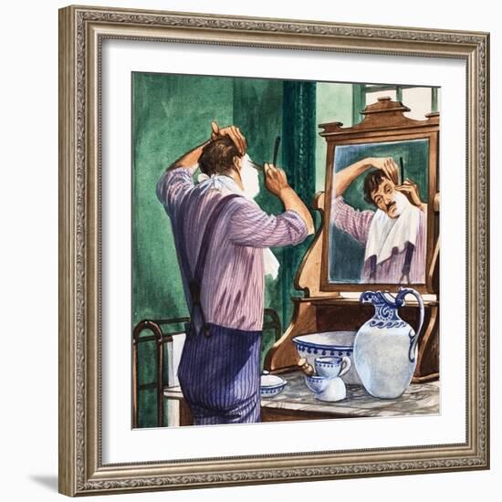 Shaving-Peter Jackson-Framed Giclee Print