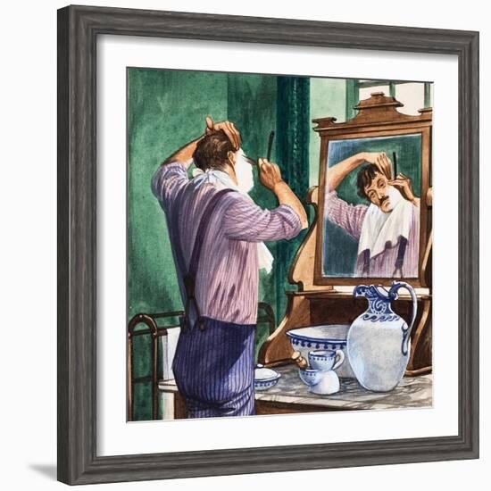 Shaving-Peter Jackson-Framed Giclee Print