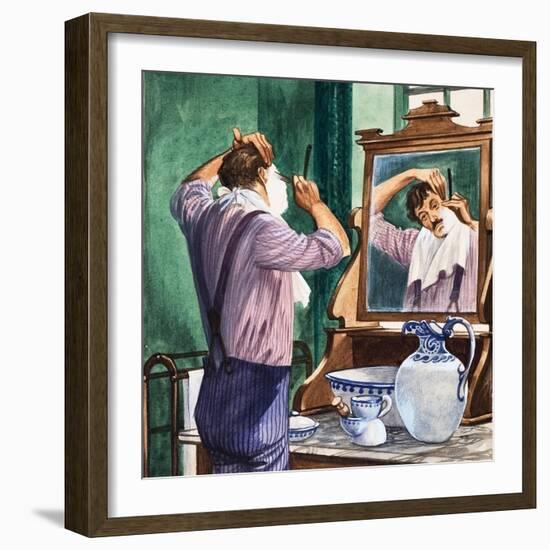 Shaving-Peter Jackson-Framed Giclee Print