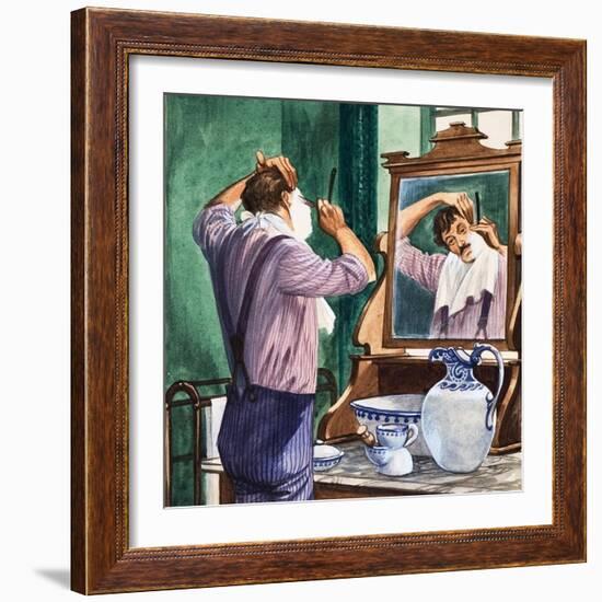 Shaving-Peter Jackson-Framed Giclee Print