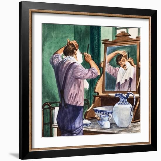 Shaving-Peter Jackson-Framed Giclee Print