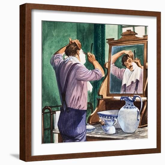 Shaving-Peter Jackson-Framed Giclee Print