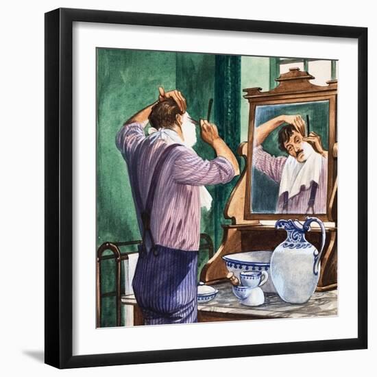 Shaving-Peter Jackson-Framed Giclee Print