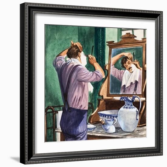 Shaving-Peter Jackson-Framed Giclee Print