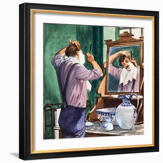 Shaving-Peter Jackson-Framed Giclee Print