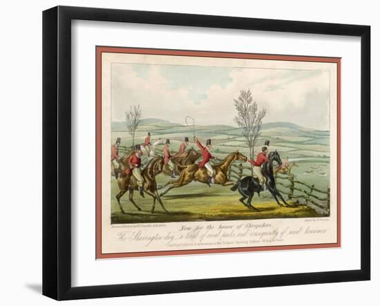 Shavington Day a Trial Between Rival Packs and Horsemen-Edward Duncan-Framed Art Print