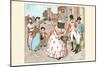 She Bear in Human Clothes Walks Down the Street Passed Soldiers-Randolph Caldecott-Mounted Art Print