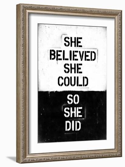 She Believed She Could, So She Did-null-Framed Art Print