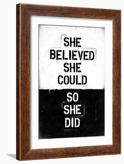 She Believed She Could, So She Did-null-Framed Art Print