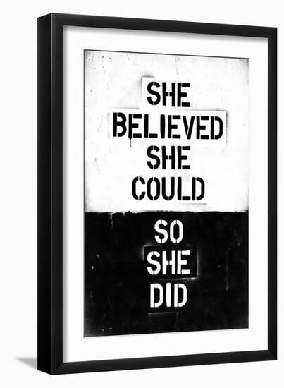 She Believed She Could, So She Did-null-Framed Art Print