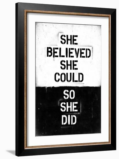 She Believed She Could, So She Did-null-Framed Art Print