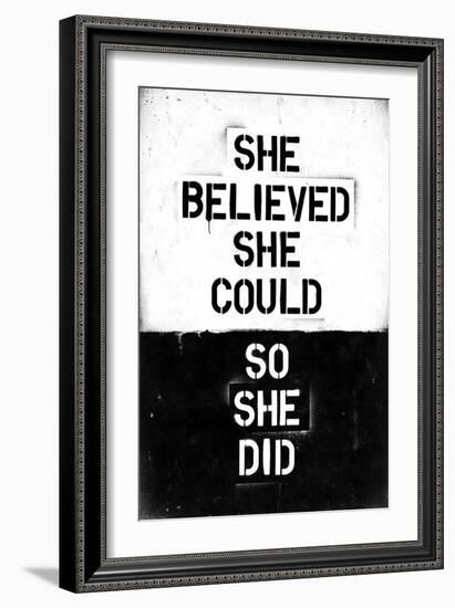 She Believed She Could, So She Did-null-Framed Art Print