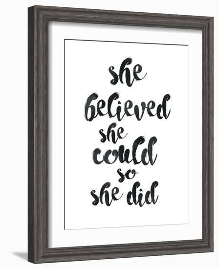 She Believed She Could-Pop Monica-Framed Art Print