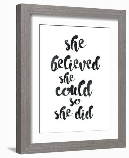 She Believed She Could-Pop Monica-Framed Art Print