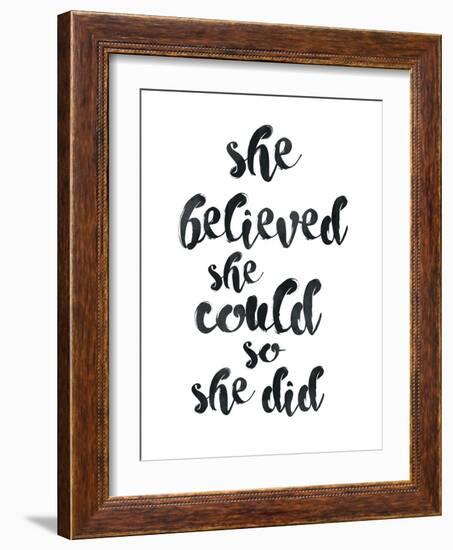 She Believed She Could-Pop Monica-Framed Art Print