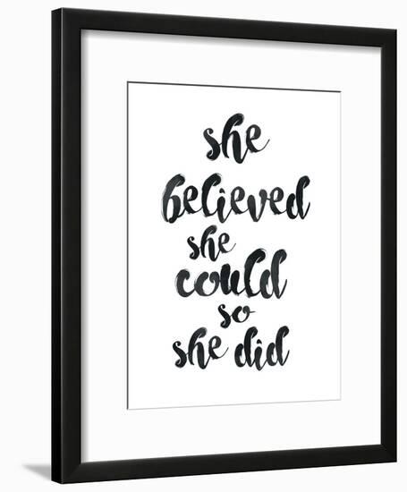 She Believed She Could-Pop Monica-Framed Art Print