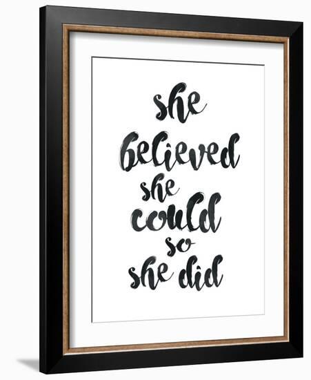 She Believed She Could-Pop Monica-Framed Art Print