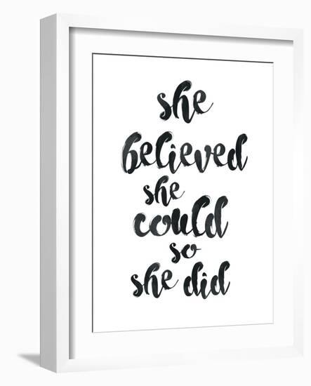 She Believed She Could-Pop Monica-Framed Art Print