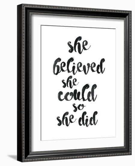 She Believed She Could-Pop Monica-Framed Art Print