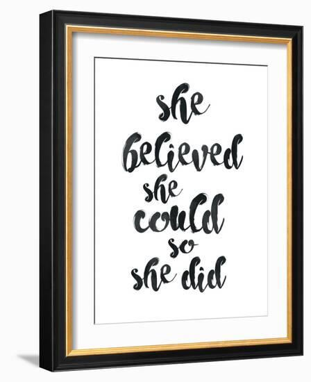 She Believed She Could-Pop Monica-Framed Art Print