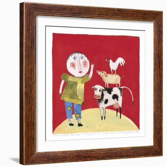 She Brought the Cow-Barbara Olsen-Framed Giclee Print