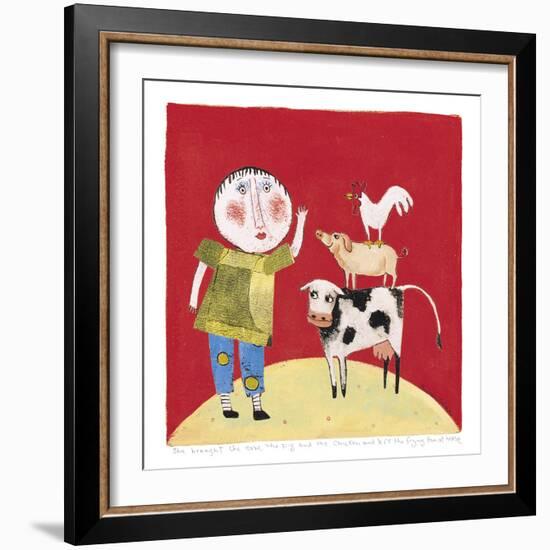 She Brought the Cow-Barbara Olsen-Framed Giclee Print