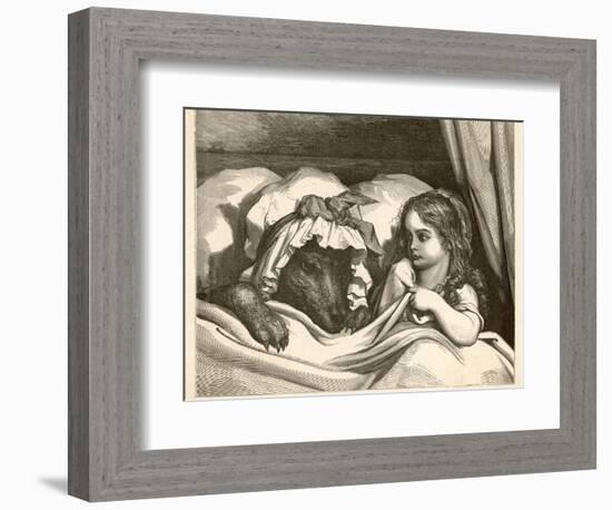 She Could Not Help Noticing How Strangely Her Grandmother Seemed to be Altered-Gustave Dor?-Framed Photographic Print