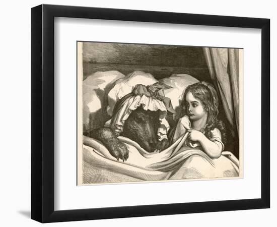 She Could Not Help Noticing How Strangely Her Grandmother Seemed to be Altered-Gustave Dor?-Framed Photographic Print