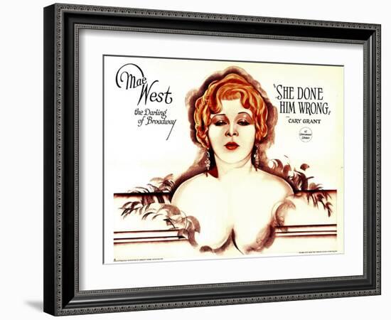 She Done Him Wrong, Mae West, 1933-null-Framed Art Print