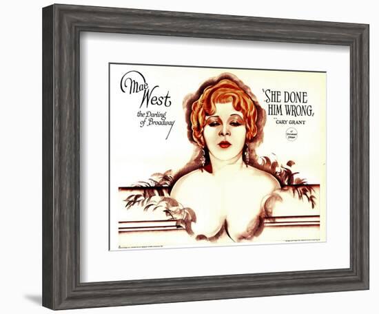 She Done Him Wrong, Mae West, 1933-null-Framed Art Print