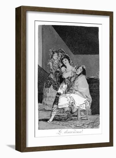 She Fleeces Him, 1799-Francisco de Goya-Framed Giclee Print