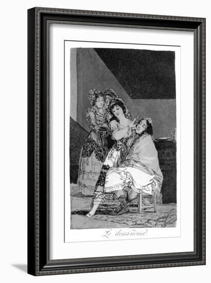 She Fleeces Him, 1799-Francisco de Goya-Framed Giclee Print