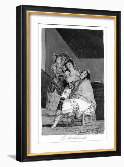 She Fleeces Him, 1799-Francisco de Goya-Framed Giclee Print