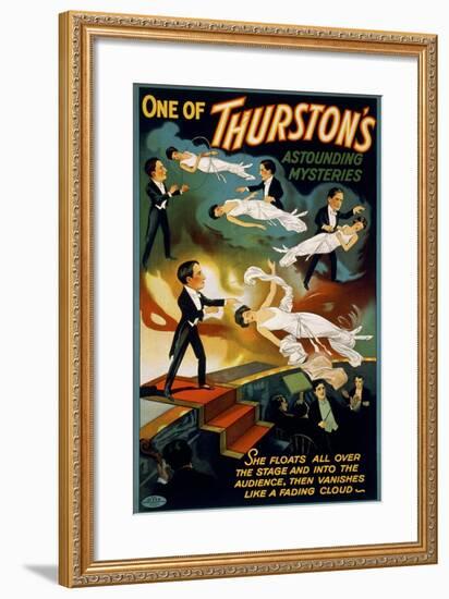 She Floats All over the Stage, Howard Thurston-null-Framed Giclee Print