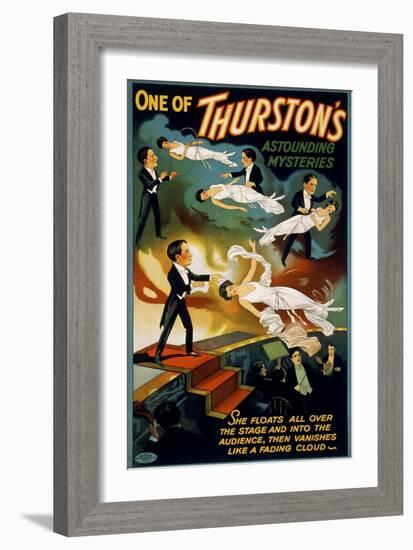 She Floats All over the Stage, Howard Thurston-null-Framed Giclee Print